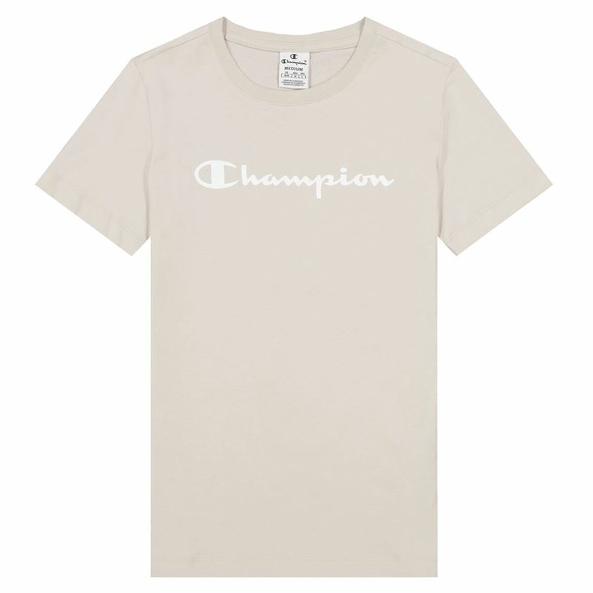Champion Damen Kurzarm T-Shirt Big Script Logo Weiß - BYAG.T-ShirtChampionBYAG.S6437072Champion Damen Kurzarm T-Shirt Big Script Logo Weiß – XSXS