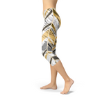 Marble W Lines Women's Capri Leggings - Black von BYAG. | BYAG.