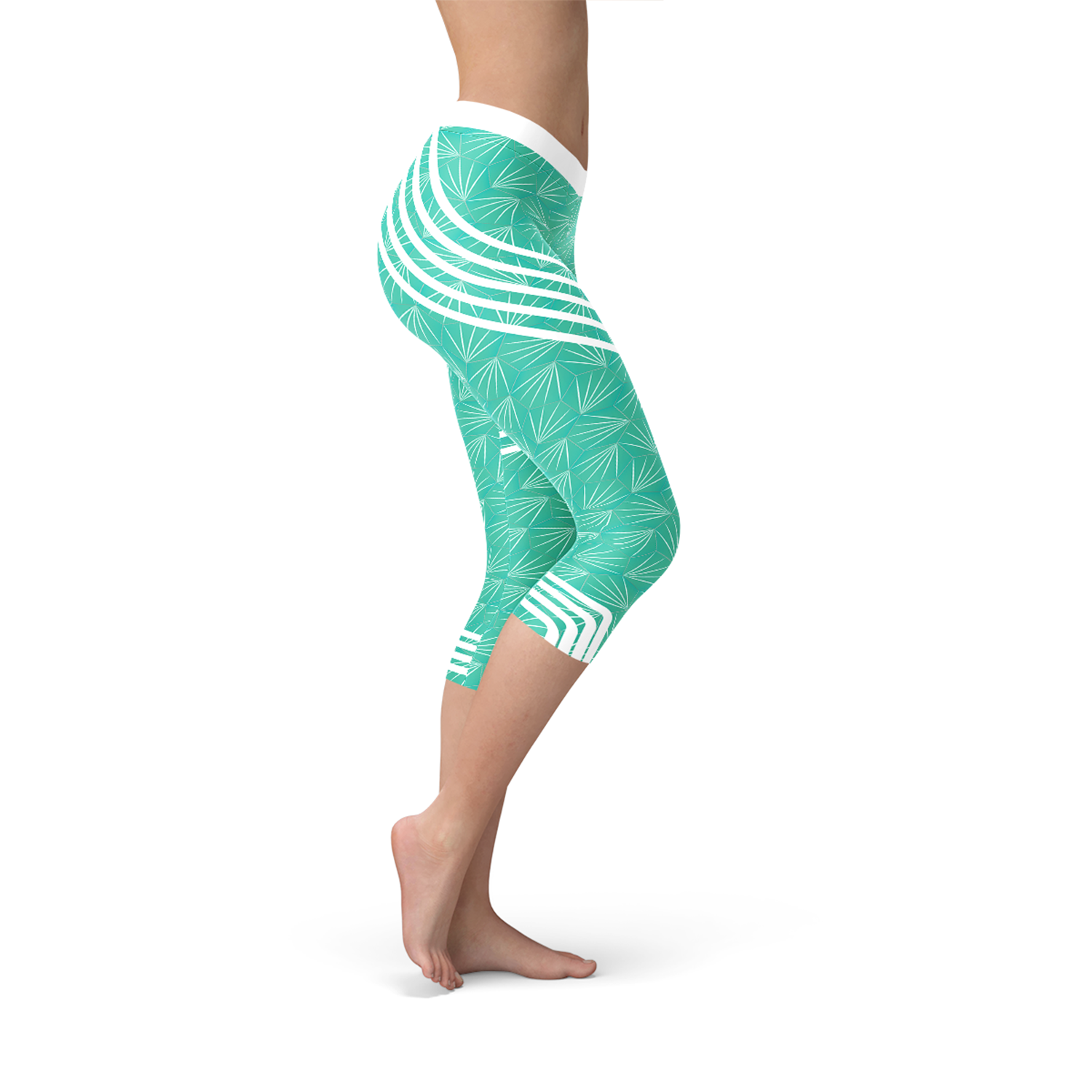 Women's Capri Leggings - Turquoise von BYAG. | BYAG.