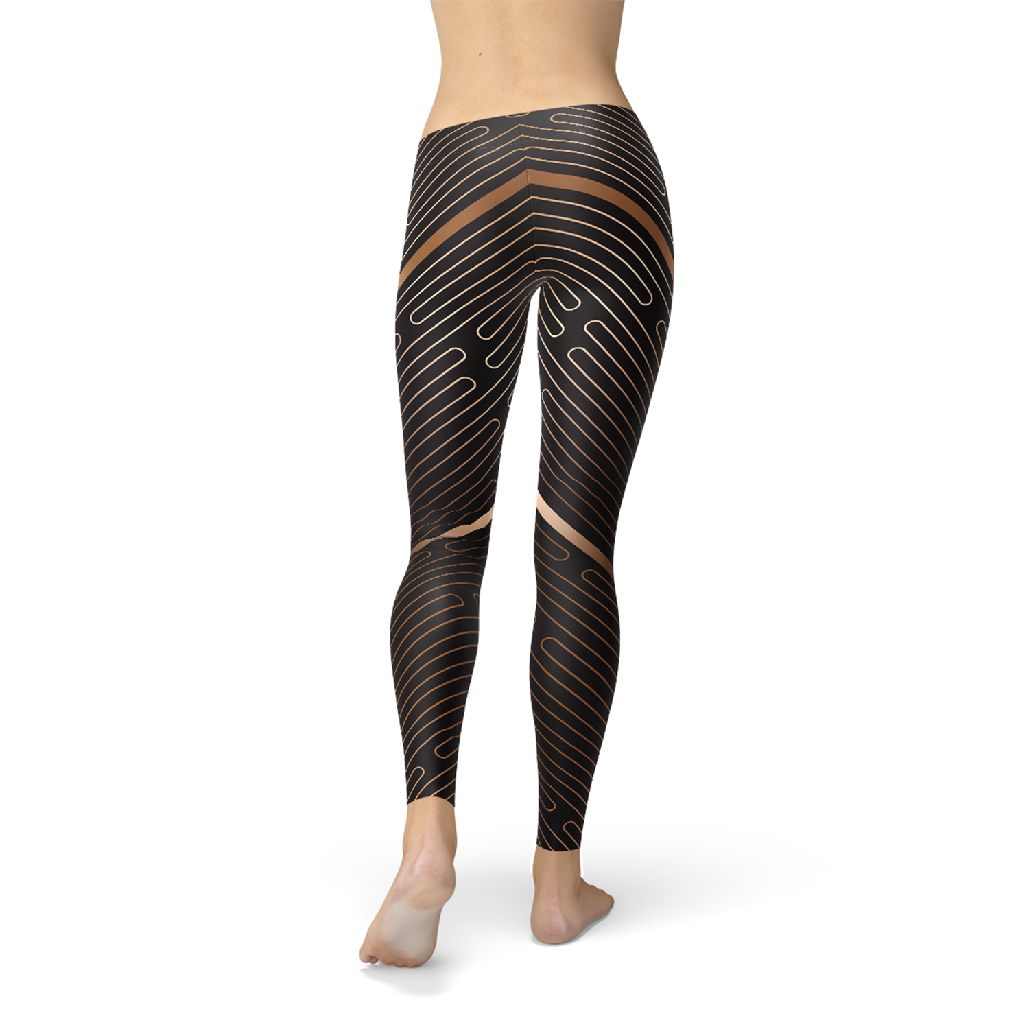 Striped Lines Women's Leggings - Brown von BYAG. | BYAG.