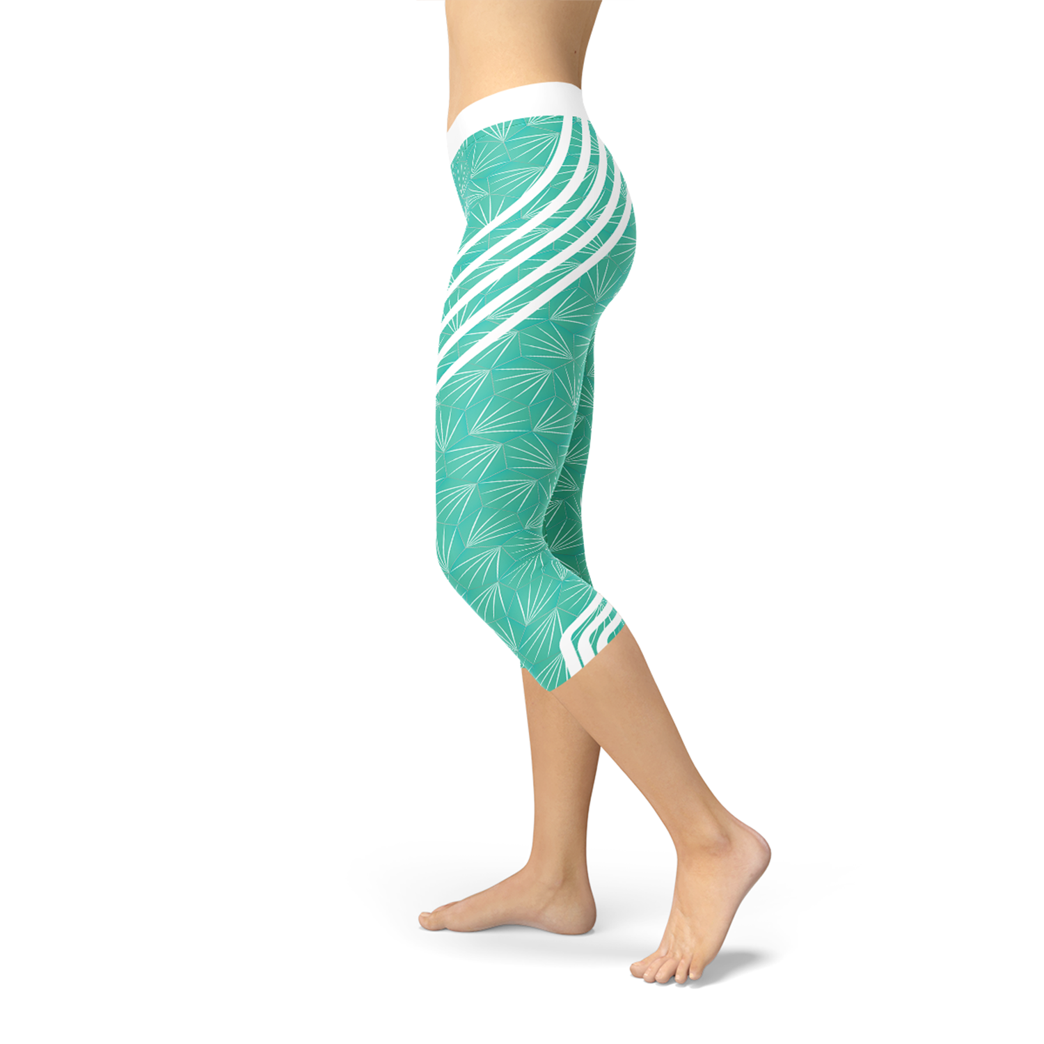 Women's Capri Leggings - Turquoise von BYAG. | BYAG.