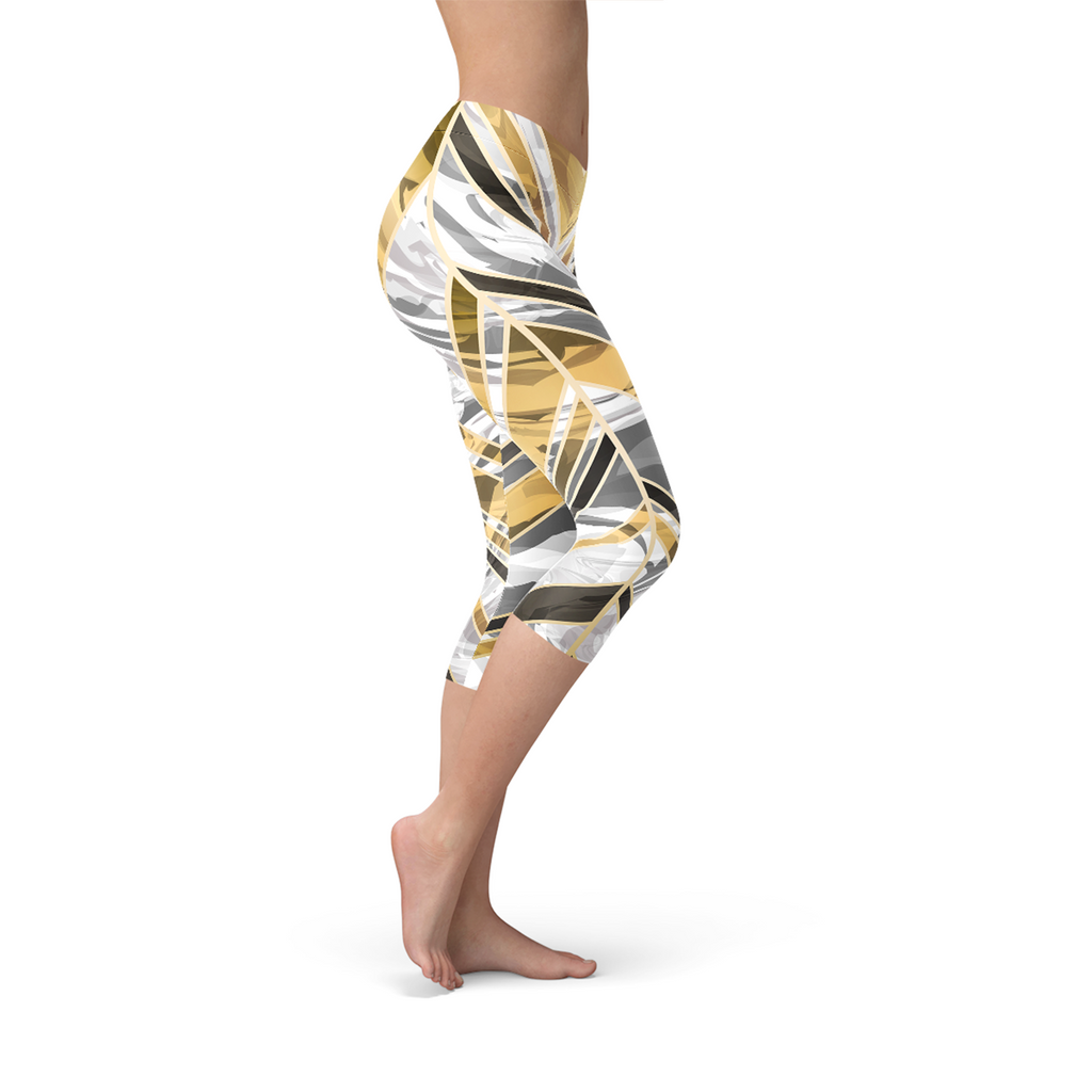 Marble W Lines Women's Capri Leggings - Black von BYAG. | BYAG.
