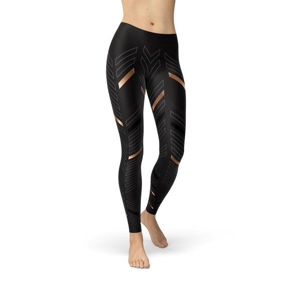Stripes Women's Leggings - Black von BYAG. | BYAG.