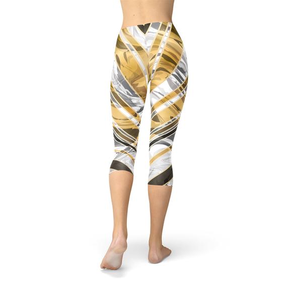Marble W Lines Women's Capri Leggings - Black von BYAG. | BYAG.