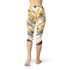 Marble W Lines Women's Capri Leggings - Black von BYAG. | BYAG.