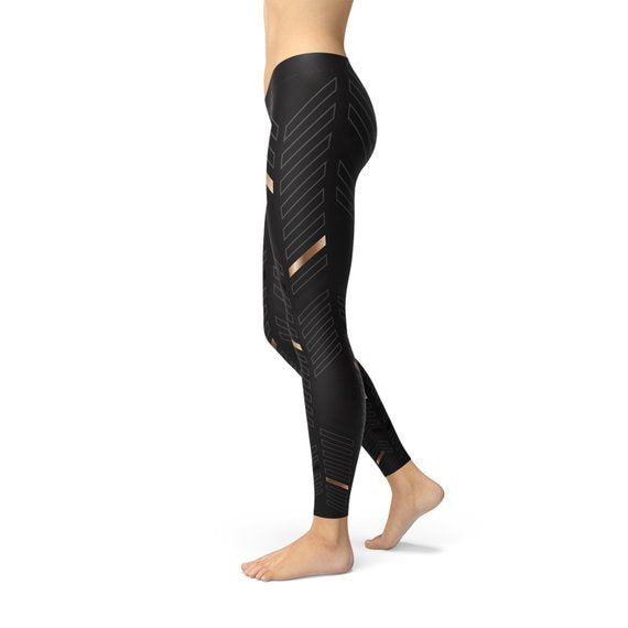 Stripes Women's Leggings - Black von BYAG. | BYAG.