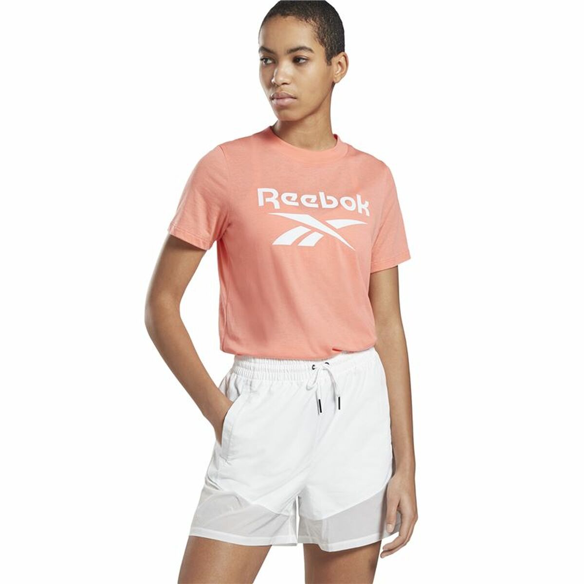 Reebok Damen Kurzarm T-Shirt Identity Logo Rosa - BYAG.T-ShirtReebokBYAG.S6452782Reebok Damen Kurzarm T-Shirt Identity Logo Rosa – MM