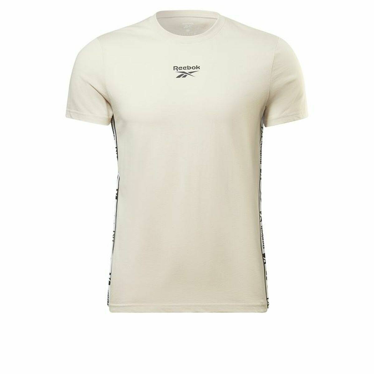Reebok Herren Kurzarm T-Shirt Identity Tape Beige - BYAG.T-ShirtReebokBYAG.S6466976Reebok Herren Kurzarm T-Shirt Identity Tape Beige – XLXL