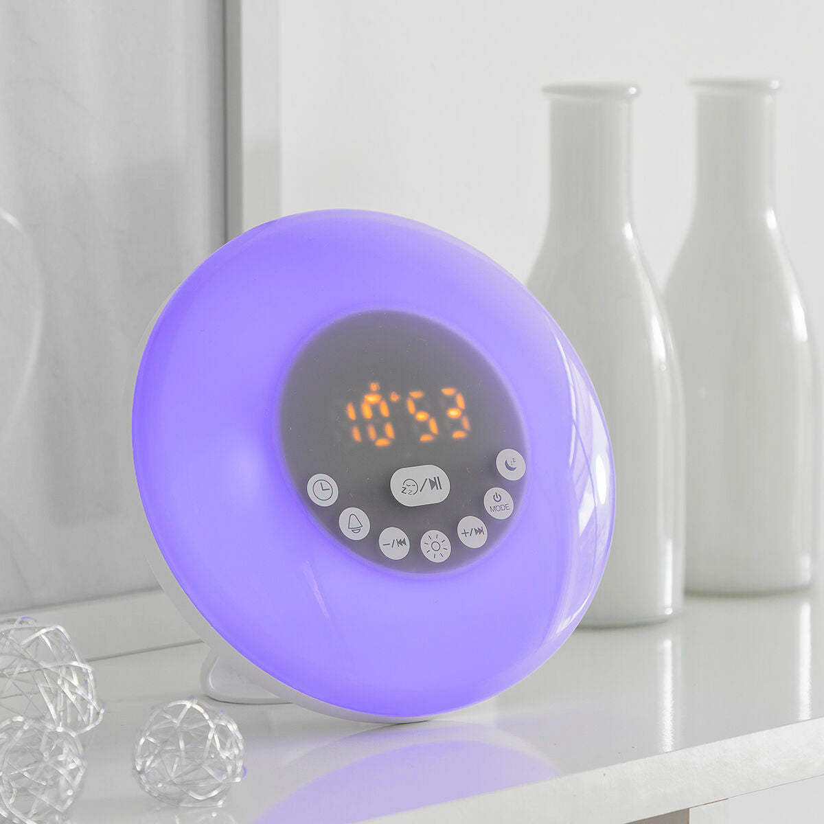 InnovaGoods Wiederaufladbar Lichtwecker mit Lautsprecher Sunrilk – Produktansicht 5