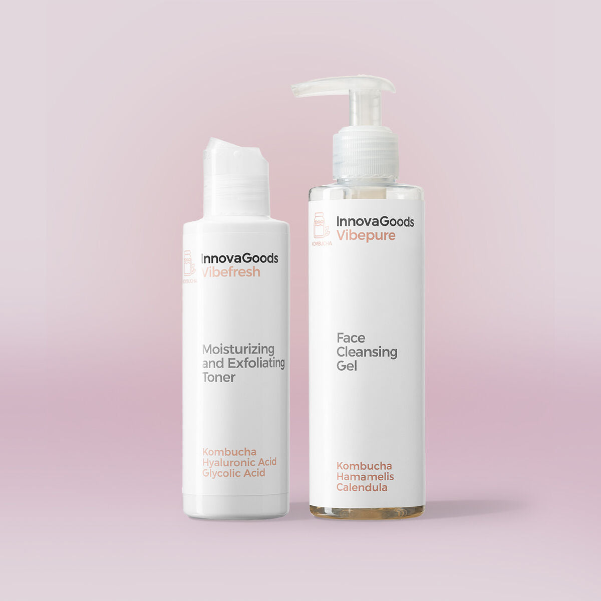 InnovaGoods Gesichtsreinigung Duo Set Kombucha – Ansicht 1