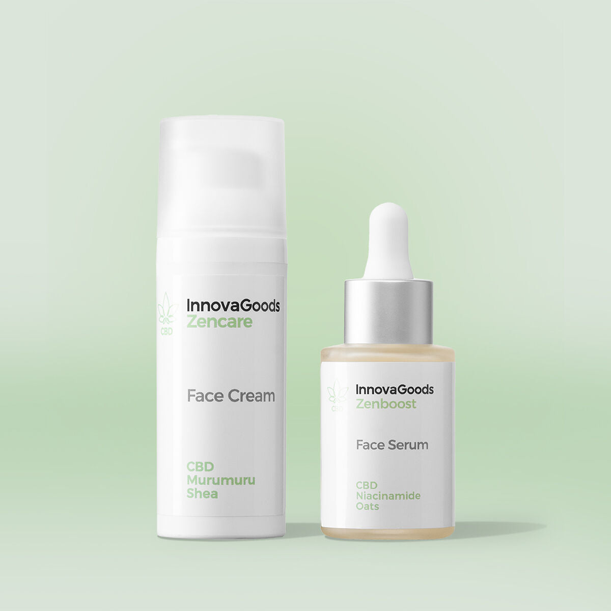 InnovaGoods Gesicht Feuchtigkeitspflege Duo Set CBD – Ansicht 1